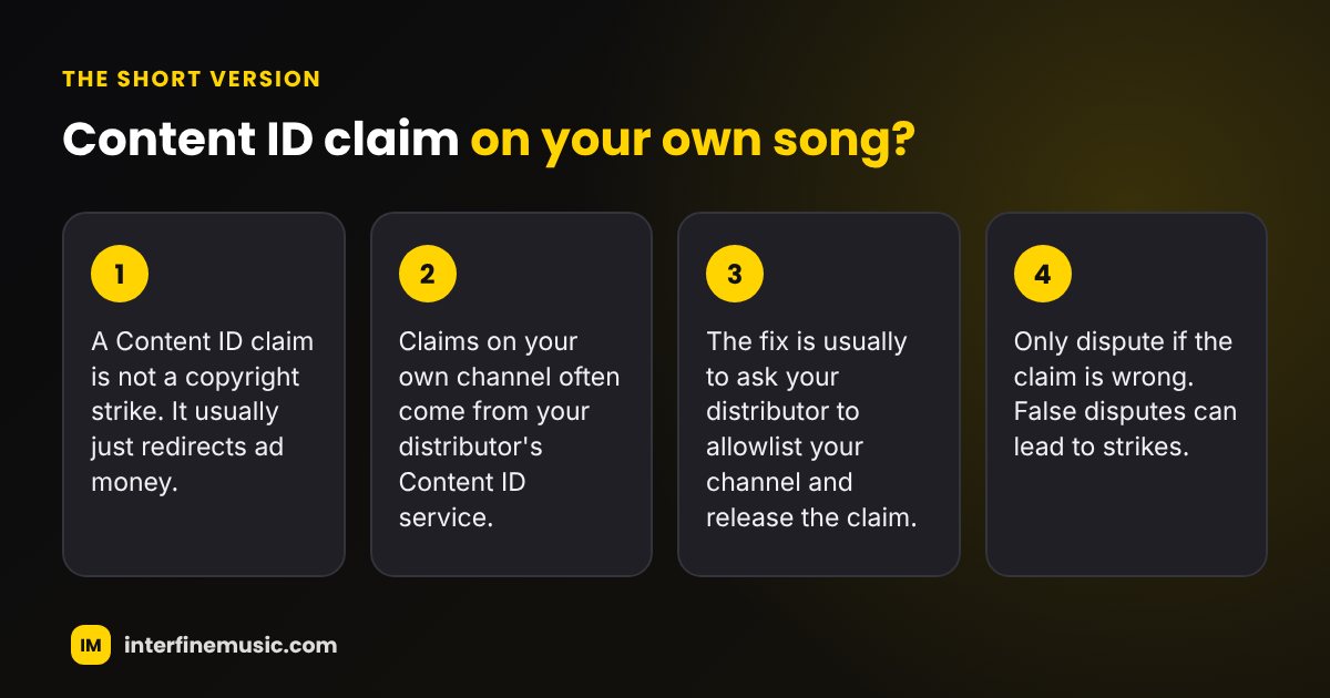 Key steps: How to Remove a YouTube Content ID Claim on Your Own Song